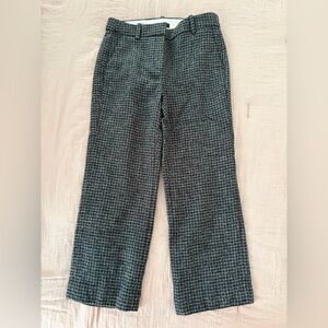 J. Crew Black and Grey Plaid Cropped Pants